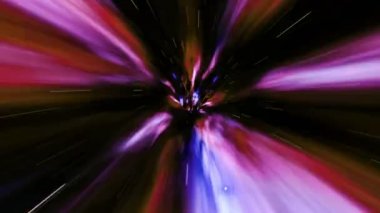 Renkli girdap solucan deliğinden seyahat