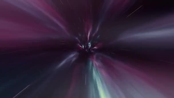 Viaggiare Nel Tempo Nello Spazio Attraverso Tunnel Spaziale Vortex — Video Stock