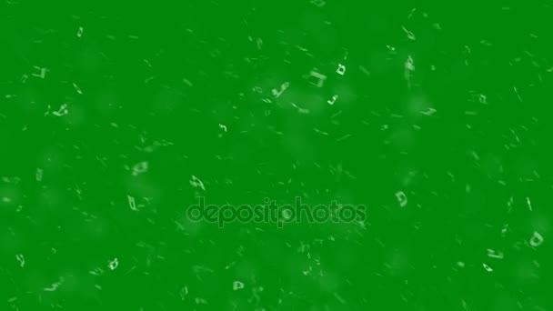 Alphabet hébreu Voler au vent Sur un fond d'écran vert 