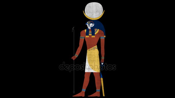 Khonsu Dieu de la Lune Sur un fond d'écran vert 