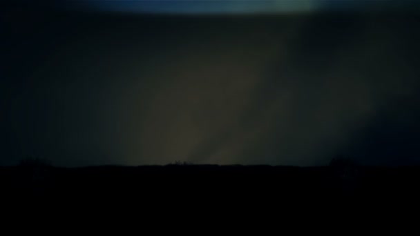 Loup traversant une tempête de foudre 