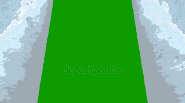 Yeşil bir ekran üzerinde Kızıldeniz üstten görünüm geçiş