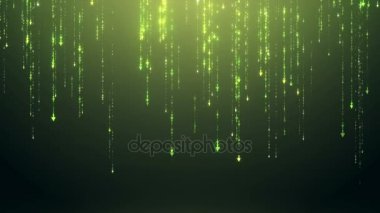 Oklarla aşağı düşen fütüristik göz alıcı yeşil arka plan