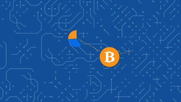 Kryptowaluta Bitcoin Blockchain Reveal — Wideo stockowe