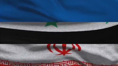 Rusya Iran Suriye bayrakları sallayarak