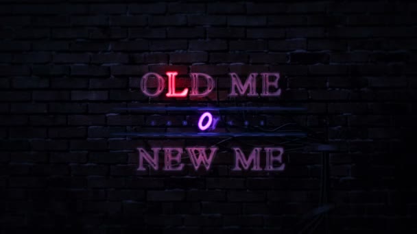 Viejo Nuevo Neon Sign — Vídeo de stock