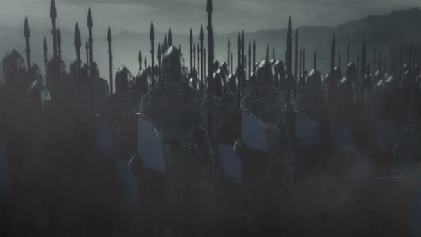 Σαξονικός Στρατός Έτοιμος Για Μάχη — Αρχείο Βίντεο