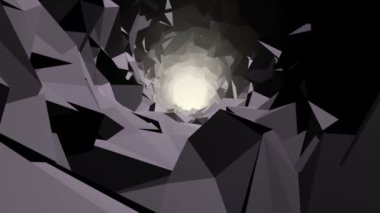 Low Poly Cave Zooming in