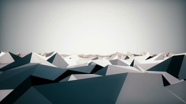 Low Poly Hills Mountains Zooming — ストック動画