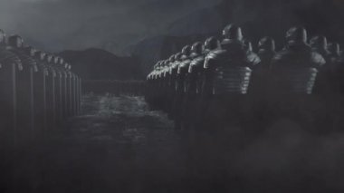 Roma Lejyonu Bir Savaş Alanında Düşman Ordusunun Önünde Duruyor