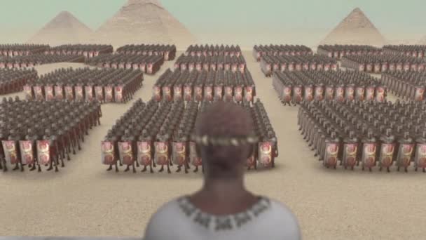 Marcus Antonius Voor Een Romeins Legioen Egypte — Stockvideo