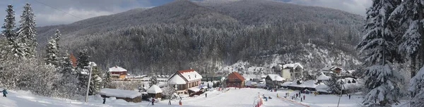 Panorama Invierno Cárpatos Ucrania Región de Zakarpattia —  Fotos de Stock