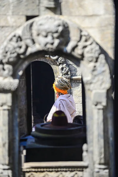 ヒンドゥー教の聖なる男ネパールだカトマンズ 2017年12月 — ストック写真