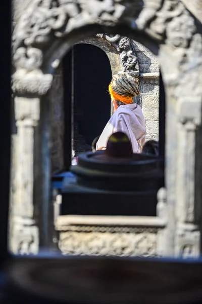 Svatý Muž Hinduismu Nepál Kathmandu Prosinec 2017 — Stock fotografie