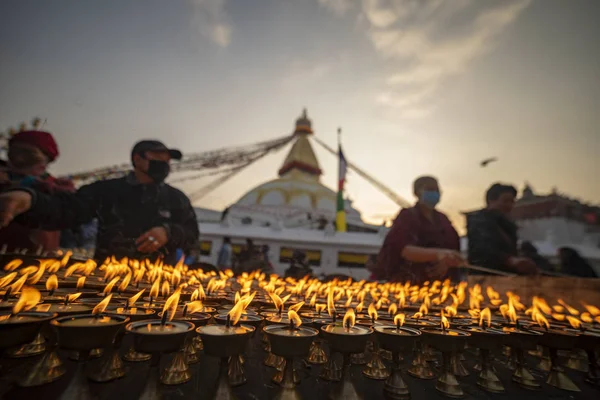 Duża Stupa Katmandu Nepal Grudnia 2017 — Zdjęcie stockowe
