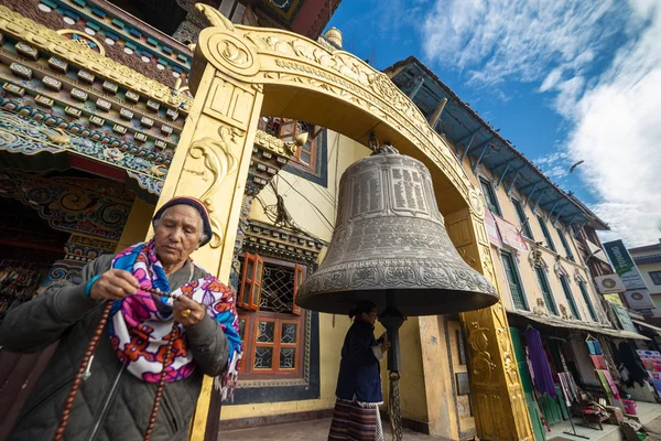 Uma Grande Estupa Kathmandu Nepal Dezembro 2014 — Fotografia de Stock