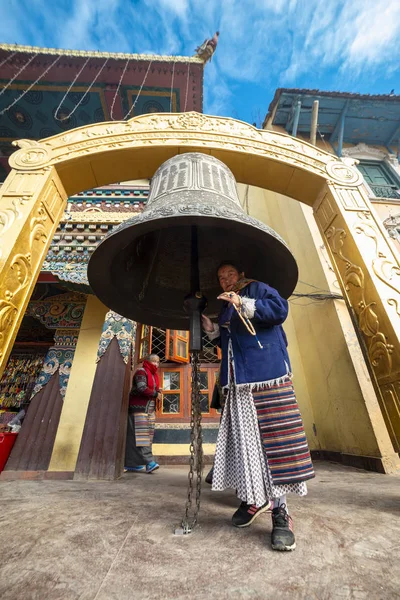 Uma Grande Estupa Kathmandu Nepal Dezembro 2014 — Fotografia de Stock