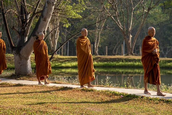 修道院でVipassana チェンマイ市 2019年2月15日 — ストック写真