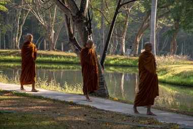 Vipassana manastırda. Tayland. Chiang Mai şehri. 15 Şubat 2019