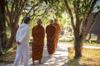 Vipassana manastırda. Tayland. Chiang Mai şehri. 15 Şubat 2019