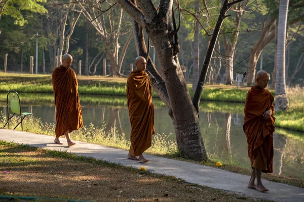 修道院でVipassana チェンマイ市 2019年2月15日 — ストック写真