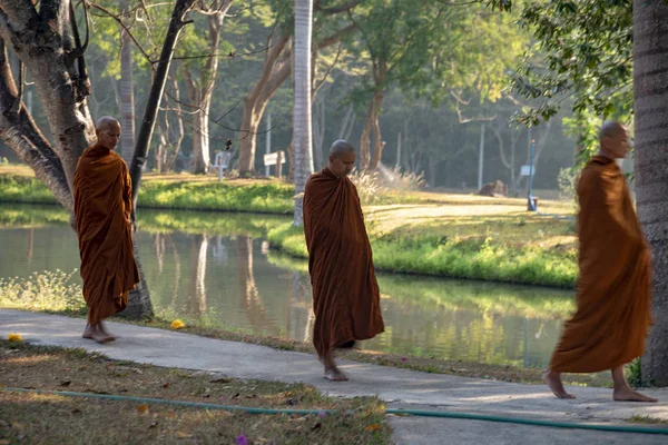 修道院でVipassana チェンマイ市 2019年2月15日 — ストック写真