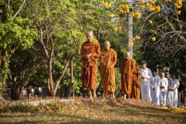 Vipassana manastırda. Tayland. Chiang Mai şehri. 15 Şubat 2019