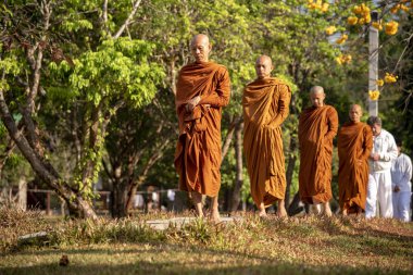 Vipassana manastırda. Tayland. Chiang Mai şehri. 15 Şubat 2019