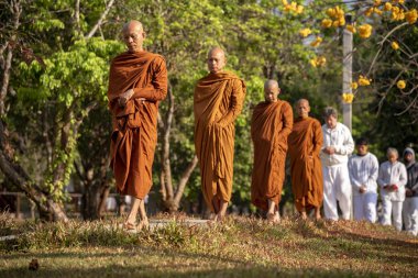 Vipassana manastırda. Tayland. Chiang Mai şehri. 15 Şubat 2019