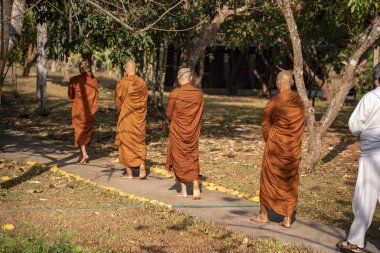 Vipassana manastırda. Tayland. Chiang Mai şehri. 15 Şubat 2019