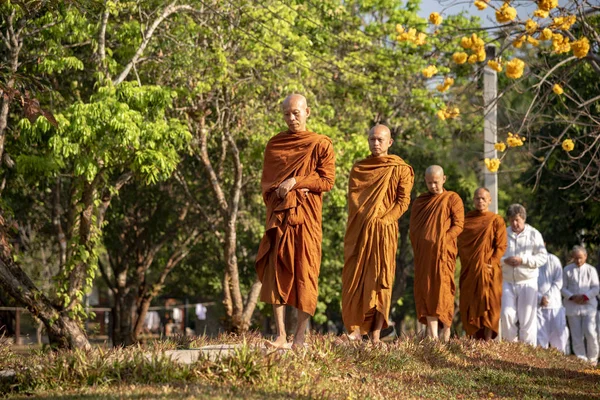 修道院でVipassana チェンマイ市 2019年2月15日 — ストック写真