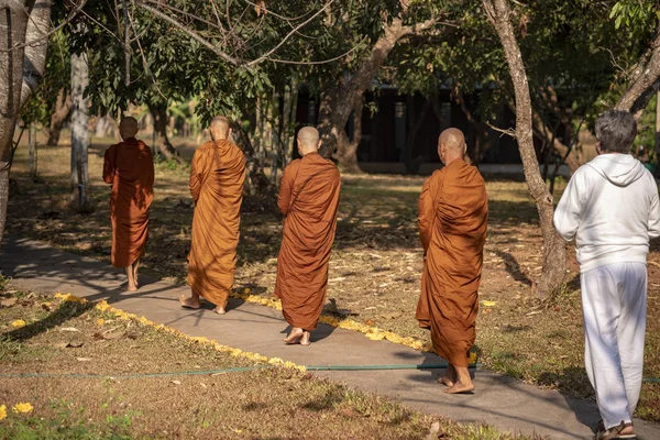 Vipassana Dans Monastère Thaïlande Chiang Mai Février 2019 — Photo