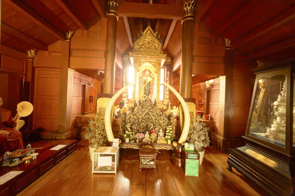 Buddhistische Mönchsstatue Suthep Tempel Chang City Mai Thailand Februar 2020 — Stockfoto