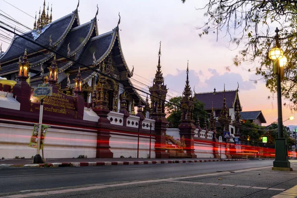 Avond Chiang Mai Thailand Maart 2020 — Stockfoto