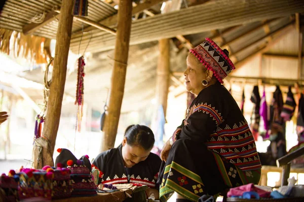 Mieszkańcy Baan Tong Luang Tajlandia Wioska Marca 2020 Roku Zdjęcie — Zdjęcie stockowe