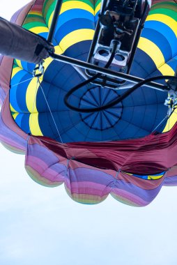 Balon uçuşu. Ukrayna üzerinde akşam uçuşu.