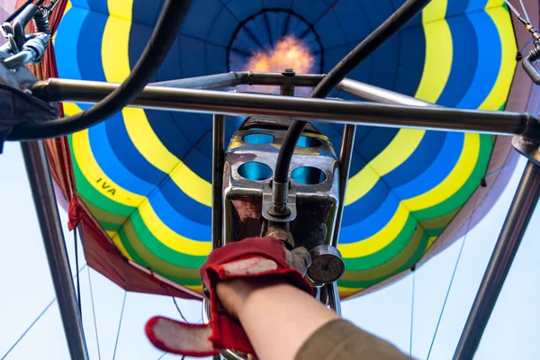 Vol Montgolfière Vol Soirée Dessus Ukraine — Photo