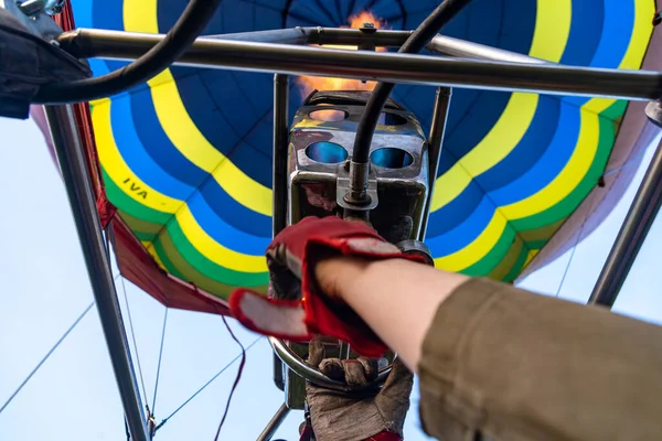 Ballonfahrt Abendflug Über Der Ukraine — Stockfoto