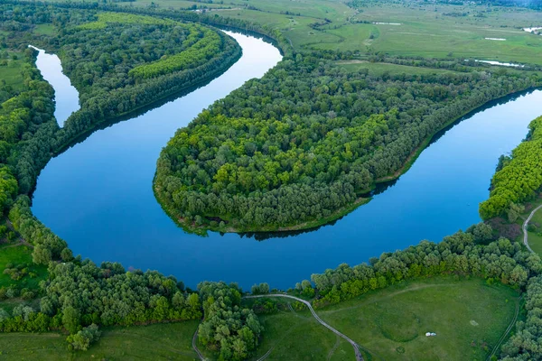 Lot Balonem Wieczorny Lot Nad Ukrainą — Zdjęcie stockowe