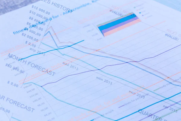 Gráfico da linha de negócio — Fotografia de Stock