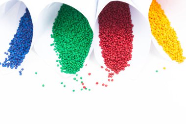 renkli renkli plastik granül