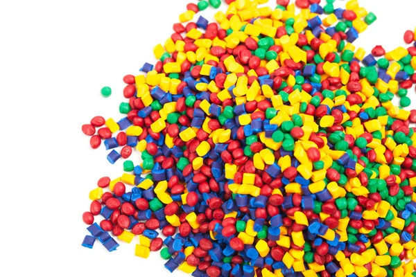 Granulado de plástico teñido colorido — Foto de Stock