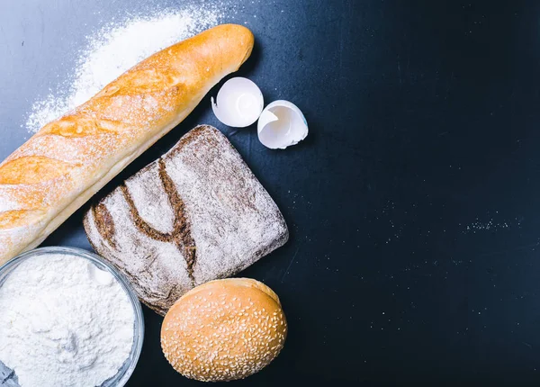 Modelo de ingredientes e utensílios para panificação — Fotografia de Stock