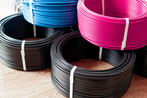colored electric cables
