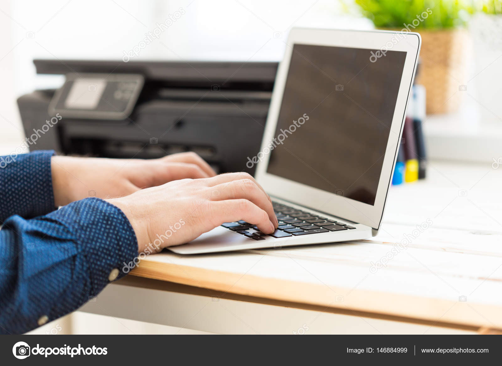 Man making copies with printer Stock Photo by ©Fotofabrika 146884999