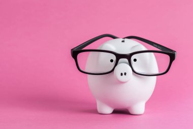 Gözlüklü domuz kumbarası