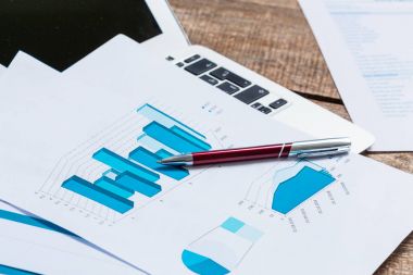 Yazdırılan mali grafik ve grafik