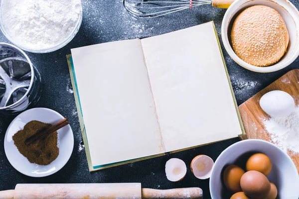 Baking recipe template — Stock Photo, Image