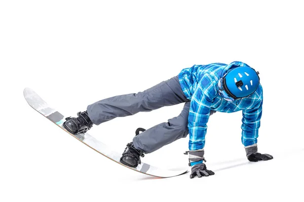 Spor snowboard ile adam — Stok fotoğraf