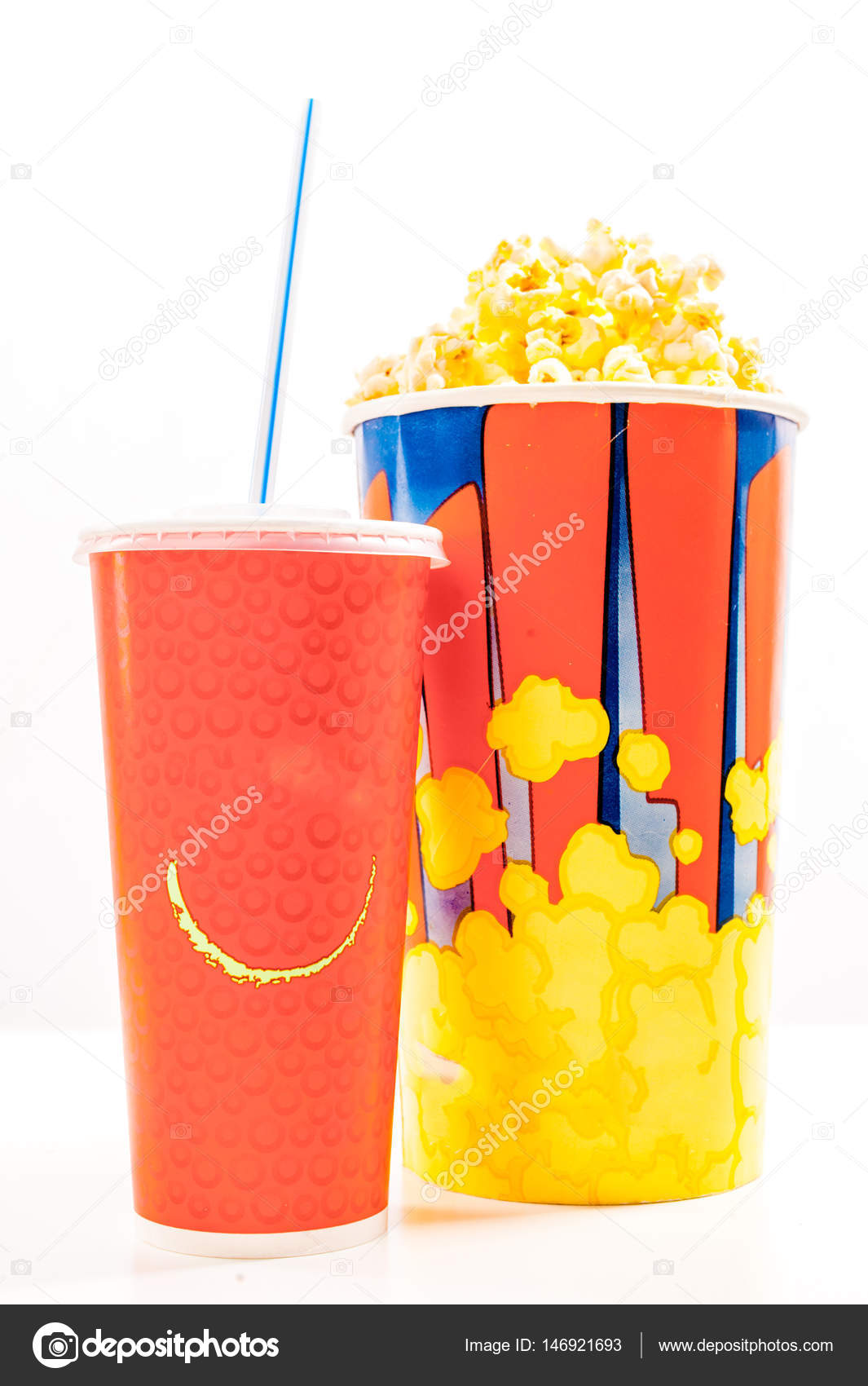 Popcorn bowl and drink Stock Photo by ©Fotofabrika 146921693